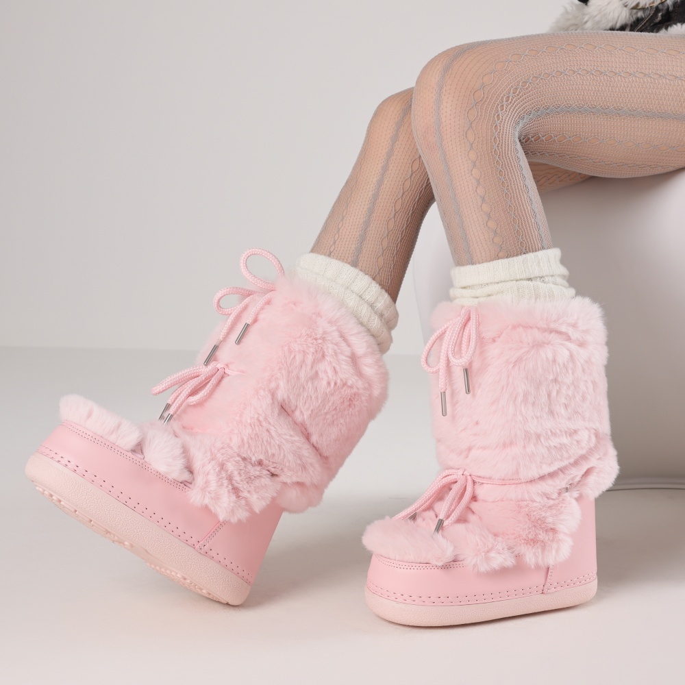 Waterproof Winter Boot - Vachtlaarzen voor dames, ronde neus, platte