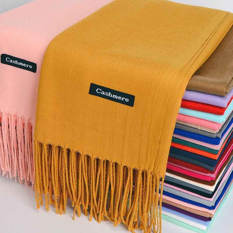 Cashmere Pashmina Wrap - Multifunctionele imitatie kasjmier sjaal geborsteld effen