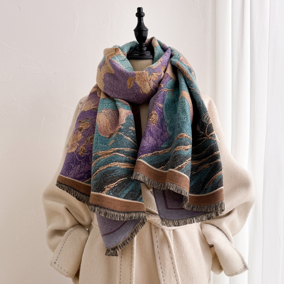 Cashmere Pashmina Wrap - Dames sjaal van kasjmier, bandana, hijab,