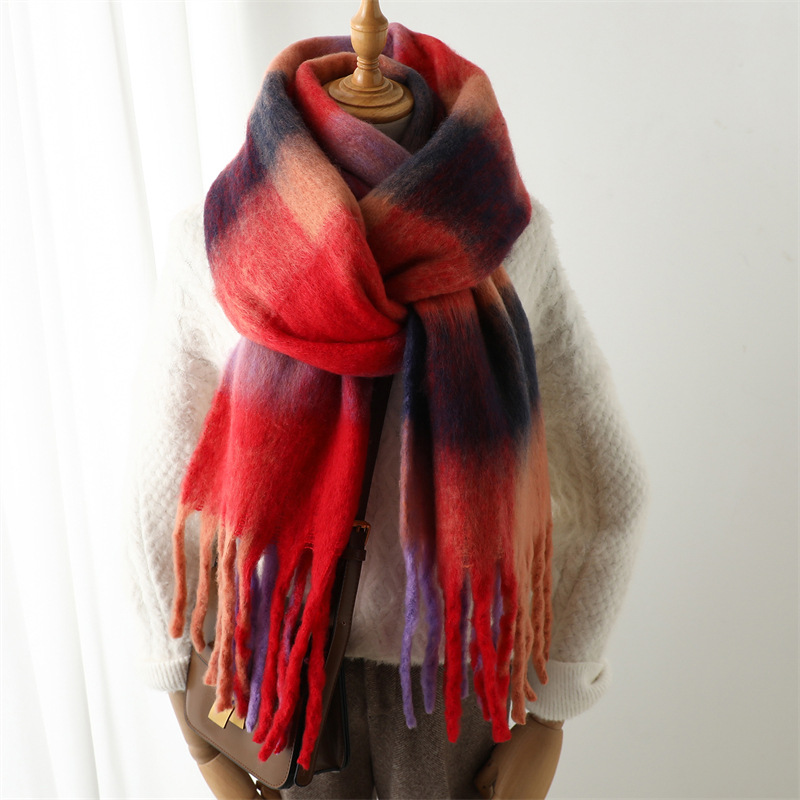 Wool Scarf Men - Nieuwe Herfst Winter Ruitpatroon Sjaal Dames