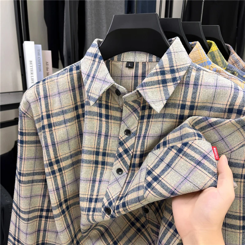Heren lange retro geruite flan - Flannel Shirt Lined recensie en prijs