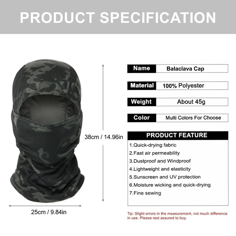 Camouflage balaclava muts fiet - Balaclava Ski Mask recensie en prijs